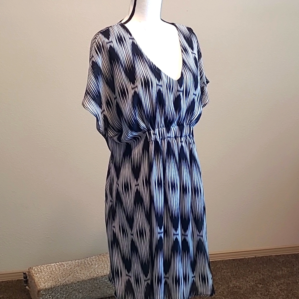 Black Dress Cover Up Swim Xl Lined